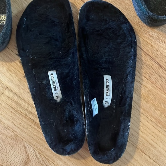 Birkenstock Blue Green Plaid Wool Felt Zermatt Shearling Slipper Sz 43 - Picture 11 of 12